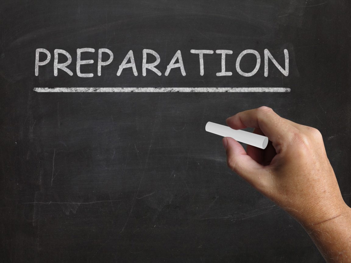 preparation-blackboard-shows-groundwork-plan-and-readiness